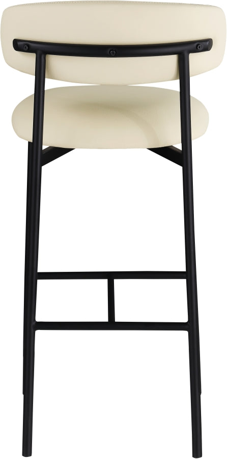 Lupita Vegan Leather Upholstered Bar Stool — 834-C - Cream - 834Cream-C alternate view 4