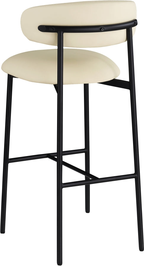 Lupita Vegan Leather Upholstered Bar Stool — 834-C - Cream - 834Cream-C alternate view 5