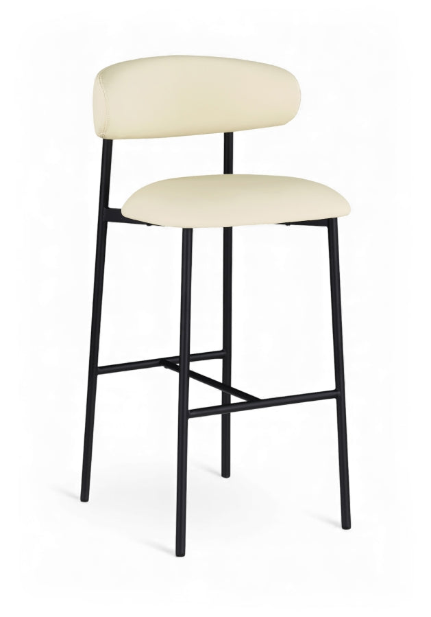 Lupita Vegan Leather Upholstered Bar Stool — 834-C - Cream - 834Cream-C