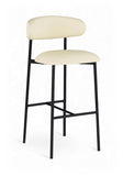 Lupita Vegan Leather Upholstered Bar Stool — 834-C - Cream - 834Cream-C