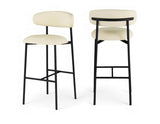 Lupita Vegan Leather Upholstered Bar Stool — 834-C - Cream - 834Cream-C Double Chair