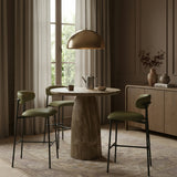 Lupita Vegan Leather Upholstered Bar Stool — 834-C - Olive - 834Olive-C alternate view 1
