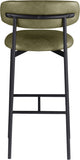 Lupita Vegan Leather Upholstered Bar Stool — 834-C - Olive - 834Olive-C alternate view 4