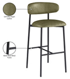 Lupita Vegan Leather Upholstered Bar Stool — 834-C - Olive - 834Olive-C Infographic