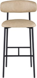 Lupita Vegan Leather Upholstered Bar Stool — 834-C - Tan - 834Tan-C alternate view 2