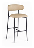Lupita Vegan Leather Upholstered Bar Stool — 834-C - Tan - 834Tan-C