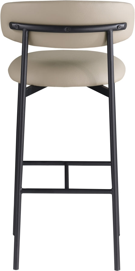 Lupita Vegan Leather Upholstered Bar Stool — 834-C - Taupe - 834Taupe-C alternate view 4