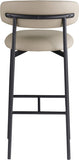 Lupita Vegan Leather Upholstered Bar Stool — 834-C - Taupe - 834Taupe-C alternate view 4