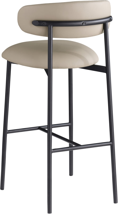 Lupita Vegan Leather Upholstered Bar Stool — 834-C - Taupe - 834Taupe-C alternate view 5