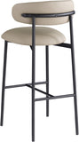 Lupita Vegan Leather Upholstered Bar Stool — 834-C - Taupe - 834Taupe-C alternate view 5