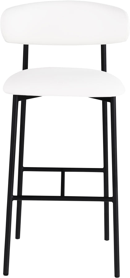 Lupita Vegan Leather Upholstered Bar Stool — 834-C - White - 834White-C alternate view 2