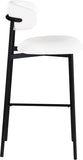 Lupita Vegan Leather Upholstered Bar Stool — 834-C - White - 834White-C alternate view 3