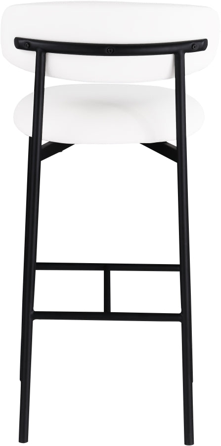 Lupita Vegan Leather Upholstered Bar Stool — 834-C - White - 834White-C alternate view 4