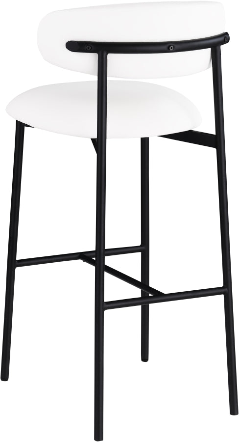 Lupita Vegan Leather Upholstered Bar Stool — 834-C - White - 834White-C alternate view 5