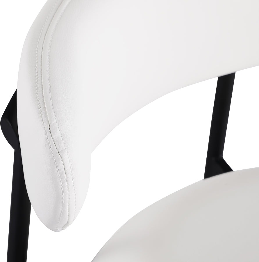 Lupita Vegan Leather Upholstered Bar Stool — 834-C - White - 834White-C alternate view 6