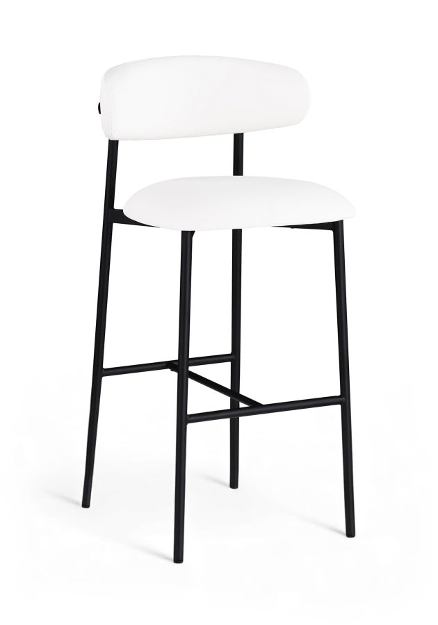 Lupita Vegan Leather Upholstered Bar Stool — 834-C - White - 834White-C