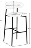 Lupita Vegan Leather Upholstered Bar Stool — 834-C - White - 834White-C Dim