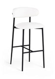 Lupita Vegan Leather Upholstered Bar Stool — 834-C - White - 834White-C
