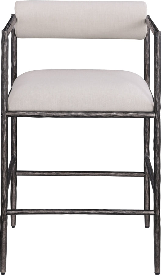 Axis Linen Textured Fabric Upholstered Counter Stool — 88098-C - Beige - 88098Beige-C alternate view 2