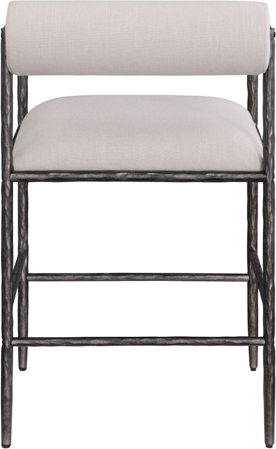 Axis Linen Textured Fabric Upholstered Counter Stool — 88098-C - Beige - 88098Beige-C alternate view 4