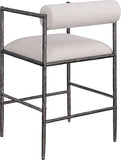 Axis Linen Textured Fabric Upholstered Counter Stool — 88098-C - Beige - 88098Beige-C alternate view 5