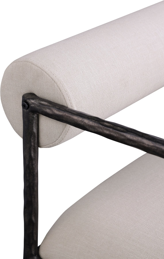 Axis Linen Textured Fabric Upholstered Counter Stool — 88098-C - Beige - 88098Beige-C alternate view 6