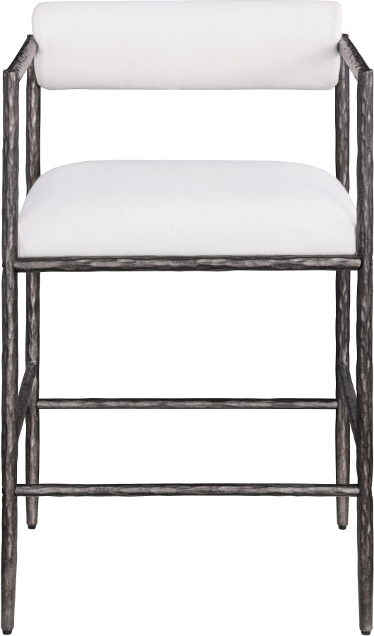 Axis Linen Textured Fabric Upholstered Counter Stool — 88098-C - Cream - 88098Cream-C alternate view 2