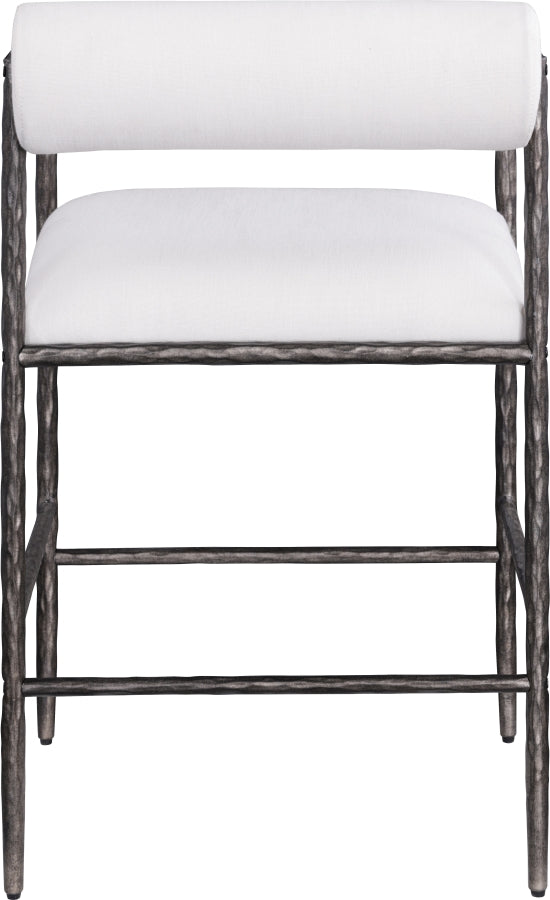 Axis Linen Textured Fabric Upholstered Counter Stool — 88098-C - Cream - 88098Cream-C alternate view 4