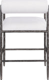 Axis Linen Textured Fabric Upholstered Counter Stool — 88098-C - Cream - 88098Cream-C alternate view 4