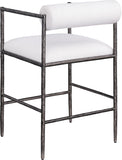 Axis Linen Textured Fabric Upholstered Counter Stool — 88098-C - Cream - 88098Cream-C alternate view 5