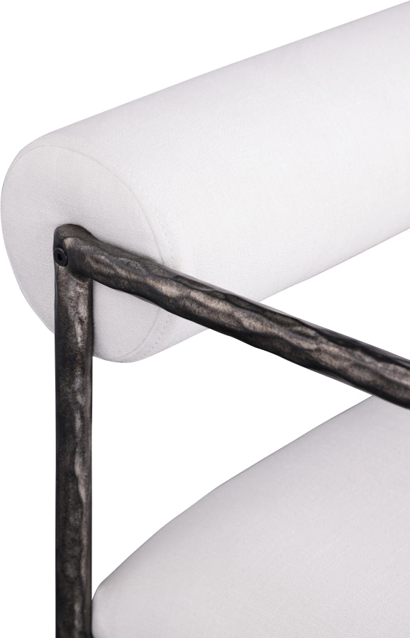 Axis Linen Textured Fabric Upholstered Counter Stool — 88098-C - Cream - 88098Cream-C alternate view 6