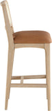 Atrium Cane Back And Vegan Leather Upholstered Seat Bar Stool — 77092-C - Cognac - 77092Cognac-C alternate view 3