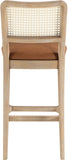 Atrium Cane Back And Vegan Leather Upholstered Seat Bar Stool — 77092-C - Cognac - 77092Cognac-C alternate view 4
