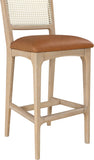 Atrium Cane Back And Vegan Leather Upholstered Seat Bar Stool — 77092-C - Cognac - 77092Cognac-C alternate view 6