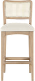 Atrium Cane Back And Vegan Leather Upholstered Seat Bar Stool — 77092-C - Cream - 77092Cream-C alternate view 2
