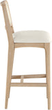 Atrium Cane Back And Vegan Leather Upholstered Seat Bar Stool — 77092-C - Cream - 77092Cream-C alternate view 3