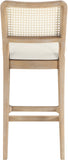Atrium Cane Back And Vegan Leather Upholstered Seat Bar Stool — 77092-C - Cream - 77092Cream-C alternate view 4