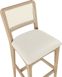 Atrium Cane Back And Vegan Leather Upholstered Seat Bar Stool — 77092-C - Cream - 77092Cream-C alternate view 5