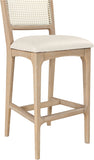 Atrium Cane Back And Vegan Leather Upholstered Seat Bar Stool — 77092-C - Cream - 77092Cream-C alternate view 6