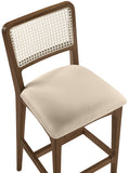 Atrium Cane Back And Vegan Leather Upholstered Seat Bar Stool — 77093-C - Beige - 77093Beige-C alternate view 5