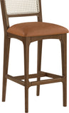 Atrium Cane Back And Vegan Leather Upholstered Seat Bar Stool — 77093-C - Cognac - 77093Cognac-C alternate view 6