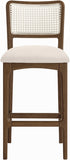 Atrium Cane Back And Vegan Leather Upholstered Seat Bar Stool — 77093-C - Cream - 77093Cream-C alternate view 2