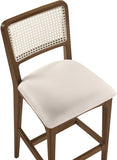 Atrium Cane Back And Vegan Leather Upholstered Seat Bar Stool — 77093-C - Cream - 77093Cream-C alternate view 5