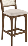 Atrium Cane Back And Vegan Leather Upholstered Seat Bar Stool — 77093-C - Cream - 77093Cream-C alternate view 6