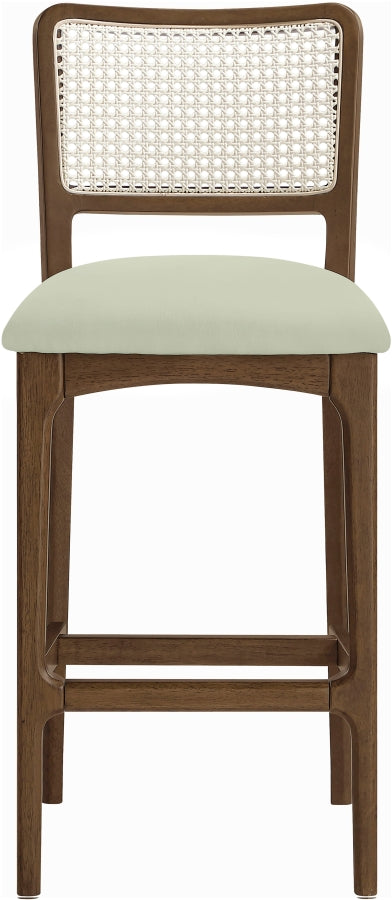Atrium Cane Back And Vegan Leather Upholstered Seat Bar Stool — 77093-C - Mint - 77093Mint-C alternate view 2