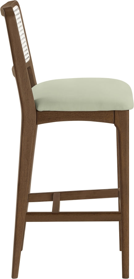 Atrium Cane Back And Vegan Leather Upholstered Seat Bar Stool — 77093-C - Mint - 77093Mint-C alternate view 3