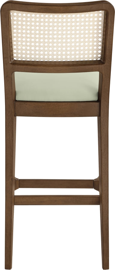 Atrium Cane Back And Vegan Leather Upholstered Seat Bar Stool — 77093-C - Mint - 77093Mint-C alternate view 4