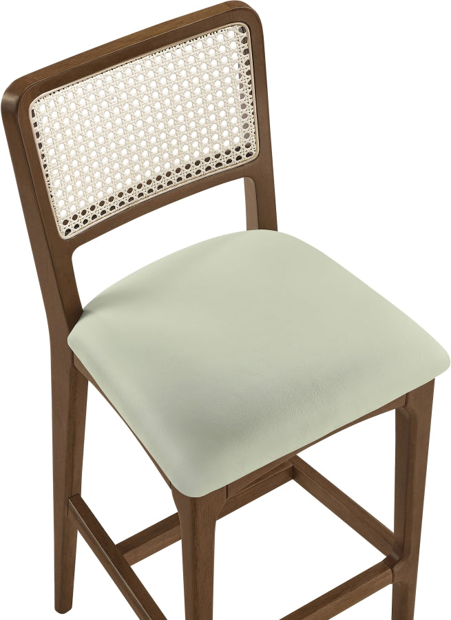 Atrium Cane Back And Vegan Leather Upholstered Seat Bar Stool — 77093-C - Mint - 77093Mint-C alternate view 5