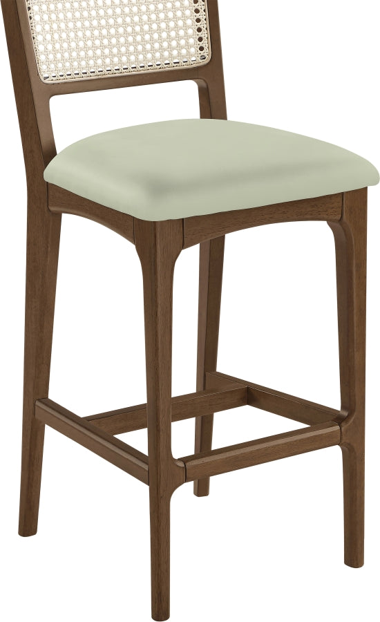 Atrium Cane Back And Vegan Leather Upholstered Seat Bar Stool — 77093-C - Mint - 77093Mint-C alternate view 6