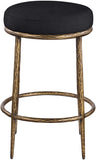 Ferro Linen Textured Performance Fabric Upholstered Counter Stool — 88064-C - Black - 88064Black-C alternate view 2